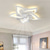 economico Ventilatore da soffitto con luci-Ventilatori A Soffitto A Led Dimmerabili Con Telecomando A Forma Di Fiore Design Da Incasso A Soffitto Con Paralume In Acrilico Lampadario Camera Da Letto Soggiorno