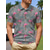 cheap Men&#039;s Printed Polo-Kentucky Derby Men&#039;s Flamingo Hawaiian Polo Shirts Golf Shirt Short Sleeve Polo Shirts Collared Shirts Casual Beach Wear Vacation Wear Tropical Wear Party Outfits Buttons 3D Print Gray