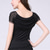 cheap Latin Dancewear-Latin Dance Ballroom Dance Activewear Top Ruffles Pure Color Splicing Women&#039;s Performance Training Short Sleeve Mesh Milk Fiber