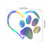 cheap Car Body Decoration &amp; Protection-Reflective Love Heart Footprint Sticker Car Sticker Dog Paw Stickers Vinyl Decals Stickers For Cars Trucks Windows Walls Laptops Cute Decoration
