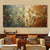 cheap Floral/Botanical Paintings-Oil Painting Hand Painted Horizontal Panoramic Abstract Floral / Botanical Modern Stretched Canvas