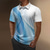 preiswerte Grafik Polo-Herren Poloshirt Revers-Polo Polos mit Knöpfen Golfhemd Farbverlauf Grafik-Drucke Linear Umlegekragen Benutzerdefinierter Druck Blau Dunkelblau Gray + blau Blau + Blau Outdoor Strasse Kurze Ärmel