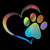 cheap Car Body Decoration &amp; Protection-Reflective Love Heart Footprint Sticker Car Sticker Dog Paw Stickers Vinyl Decals Stickers For Cars Trucks Windows Walls Laptops Cute Decoration