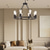 cheap Pendant Lights-LED Pendant Light Vintage Painted Metal Chandelier Lighting, with 6/8/10/12 Lights, Rustic Vintage Farmhouse Chandelier Lighting, Carriage Wheel Pendant, Black