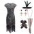 abordables Conjuntos-Vestido flapper de Gatsby de los años 20 con conjunto de accesorios de los años 20, traje de flecos con flecos y lentejuelas para mujer, vestido retro vintage de cosplay para fiesta y noche, vestido de cóctel