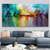 cheap Abstract Paintings-Large Size Oil Painting 100% Handmade Hand Painted Wall Art On Canvas Colorful Lake Abstract Blooming Fireworks Home Decoration Decor Rolled Canvas No Frame Unstretched