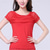 cheap Latin Dancewear-Latin Dance Ballroom Dance Activewear Top Ruffles Pure Color Splicing Women&#039;s Performance Training Short Sleeve Mesh Milk Fiber