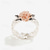 voordelige Draagbare accessoires-14k roségouden bloemenring europese en amerikaanse vintage vergulde 925 zilveren split verlovingsring