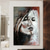cheap People Paintings-Oil Painting Hand Painted Vertical People Abstract Portrait Modern Rolled Canvas (No Frame)