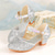 cheap Kids&#039; Princess Shoes-Girls&#039; Sparkly Glitter Dress Shoes – White Mary Jane Heels with Moon Charm Strap for Weddings, Parties, and Formal Events