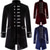 cheap Outerwear-Retro Vintage Punk &amp; Gothic Medieval Coat Trench Coat Outerwear Prince Vampire Gentleman Plaid / Check Men&#039;s Pirate Royal Steampunk Masquerade Performance Event / Party Stage Adults&#039; Coat