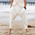 voordelige casual broek-Voor heren Broek Zomerbroek Vrijetijdsbroek Baggy harembroeken Zak Laat het kruis vallen Effen Comfort Zacht Dagelijks Buiten Uitgaan Modieus Casual Zwart Wit