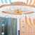cheap Ceiling Fan Lights-LED Ceiling Fans with lights Crystal Chandeliers Dimmable with Remote Contral 20&quot; Flush Mount Ceiling Lamp Metal Chandelier Bedroom Living Room