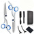 cheap Hair Clipper-Hair Cutting Scissors Kits 10 Pcs Stainless Steel Hairdressing Shears Set Professional Thinning Scissors For Barber Home Use