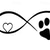 cheap Car Body Decoration &amp; Protection-Reflective Love Heart Footprint Sticker Car Sticker Dog Paw Stickers Vinyl Decals Stickers For Cars Trucks Windows Walls Laptops Cute Decoration