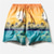 billige Herrebadetøj-Herre Surf shorts Badeshorts Snørelukning med mesh-for Elastisk Talje Kokos palme Grafiske tryk Hurtigtørrende Korte Afslappet Daglig Ferie Hawaiiansk Boheme Gul Blå Mikroelastisk