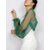 economico impacchi per gli invitati al matrimonio-Bolero in rete Manica lunga a sbuffo Ruffles Vedere attraverso Coprire Shrug Tulle Bolero Abbigliamento da sposa Organza Ospite di nozze Moda Wrap da donna Protezione solare Tutto abbinato Primavera