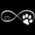 cheap Car Body Decoration &amp; Protection-Reflective Love Heart Footprint Sticker Car Sticker Dog Paw Stickers Vinyl Decals Stickers For Cars Trucks Windows Walls Laptops Cute Decoration