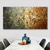 cheap Floral/Botanical Paintings-Oil Painting Hand Painted Horizontal Panoramic Abstract Floral / Botanical Modern Stretched Canvas