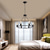 cheap Pendant Lights-LED Pendant Light Vintage Painted Metal Chandelier Lighting, with 6/8/10/12 Lights, Rustic Vintage Farmhouse Chandelier Lighting, Carriage Wheel Pendant, Black