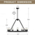 cheap Pendant Lights-LED Pendant Light Vintage Painted Metal Chandelier Lighting, with 6/8/10/12 Lights, Rustic Vintage Farmhouse Chandelier Lighting, Carriage Wheel Pendant, Black