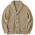 baratos suéter cardigã masculino-Homens Suéter Sueter Cardigan Tricotar Tricotado Côr Sólida Xale à moda Estilo vintage Roupa Diária Roupa Outono Inverno Cáqui M L XL