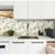 voordelige Behang-cool wallpapers behang esthetische muurschildering bloemen peel and stick behang kleurrijk bos beige/oranje/blauw verwijderbaar contactpapier voor kinderkamerdecoraties 17,7 x 118 inch