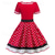 billige Antrekk-1950-talls vintage-inspirert flare-kjole damekostyme vintage cosplay dateparty&amp;amp; kveld festival silke skjerf