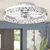 cheap Ceiling Fan Lights-LED Ceiling Fans with lights Crystal Chandeliers Dimmable with Remote Contral 20&quot; Flush Mount Ceiling Lamp Metal Chandelier Bedroom Living Room