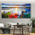 cheap Landscape Paintings-Handmade Oil Paintings Canvas Wall Art Decoration Modern Abstract Colourful Auspicious Clouds Landscape for Living Room Home Decor Rolled Frameless Unstretched Painting