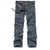 preiswerte Cargohosen-Herren Cargohose Cargohosen Cargohose Hose Hosen Fallschirmhose Multi Pocket Feste Farbe In voller Länge Arbeit Ausgehen Baumwolle Modisch Strassenmode Grass Army Green Erdiges Grün Mikro-elastisch