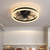 cheap Ceiling Fan Lights-Ceiling Fan with Lights 19.7&quot; Dimmable LED 3 Color 6 Speeds Timing Reversible Blades with Remote Control, Household Fan Chandelier, indoor Low Profile Flush Mount Ceiling Fan