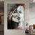 cheap People Paintings-Oil Painting Hand Painted Vertical People Abstract Portrait Modern Rolled Canvas (No Frame)