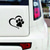 cheap Car Body Decoration &amp; Protection-Reflective Love Heart Footprint Sticker Car Sticker Dog Paw Stickers Vinyl Decals Stickers For Cars Trucks Windows Walls Laptops Cute Decoration