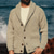 baratos suéter cardigã masculino-Homens Suéter Sueter Cardigan Tricotar Tricotado Côr Sólida Xale à moda Estilo vintage Roupa Diária Roupa Outono Inverno Cáqui M L XL