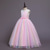 cheap Flower Girl&#039;s Dresses-Kids Girls&#039; Flower Girl Dress Dress Sleeveless Wedding Party Lace Mesh Cute Polyester Maxi Flower Girl&#039;s Dress Colorful purple Color powder White