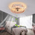 economico Ventilatore da soffitto con luci-ventilatore da soffitto con app design cerchio luminoso&amp;amp; telecomando 100cm 5 luci dimmerabili 6 velocità del vento moderno ventilatore da soffitto per camera da letto, soggiorno, piccola stanza