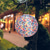 abordables Luces de paisaje-Luz de globo de estilo chino, energía solar para exteriores, linterna impresa de 12 pulgadas y 30 cm, lámpara colgante ip65, luz led de nailon resistente al agua para exteriores, jardín, fiesta,