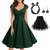 cheap Outfits-Retro Vintage 1950s Rockabilly A-Line Dress Flare Dress Christmas Party Dress Polka Dot Women&#039;s Party / Evening Masquerade Bachelorette Party Adults&#039; Dress Earrings Headwear Spring &amp; Summer