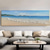 baratos Pinturas de Paisagens-pintura a óleo artesanal de praia arte da parede moderno abstrato oceano paisagem decoração de casa lona enrolada sem moldura não esticada