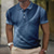 voordelige Grafische polo-Voor heren POLO Shirt Wafel poloshirt Revers polo Polo&#039;s met knopen Golfshirt Verloop Grafische prints Geometrie Strijkijzer Blauw-Groen blauw Fuchsia Groen Grijs Buiten Straat Korte mouw Afdrukken