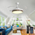 preiswerte Deckenventilator-Leuchten-Deckenventilator mit Lichtkreis-Design-App&amp;amp; Fernbedienung 108 cm dimmbar 6 Windgeschwindigkeiten moderner Deckenventilator für Schlafzimmer, Wohnzimmer, kleines Zimmer 220–240 V