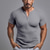 cheap Men&#039;s Casual T-shirts-Men&#039;s Waffle Henley Shirt Henley Shirt Tee Top Plain Quarter Zip Street Vacation Short Sleeves Zip Up Clothing Apparel Fashion Designer Basic