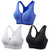cheap Sports Bras-3 Pack Women&#039;s High Support Sports Bra Running Bra Seamless Zip Front Racerback Bra Top Padded Yoga Fitness Gym Workout Breathable Shockproof Quick Dry Khaki Black White Solid Colored