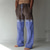 cheap Printed Pants-Men&#039;s Trousers Summer Pants Beach Pants Drawstring Elastic Waist 3D Print Color Block Geometric Pattern Graphic Prints Comfort Casual Daily Holiday Streetwear Hawaiian Navy Blue Blue