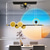 voordelige Plafondventilatorverlichting-plafondventilator met 360° draaibare zonsondergang lampvoering design app&amp;amp; afstandsbediening 100cm 5-lichts dimbaar 6 windsnelheden moderne plafondventilator voor slaapkamer, woonkamer, kleine