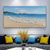 baratos Pinturas de Paisagens-pintura a óleo artesanal de praia arte da parede moderno abstrato oceano paisagem decoração de casa lona enrolada sem moldura não esticada
