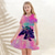 preiswerte 3D Einhorn Kleid-kinderkleidung Mädchen Kleid Graphic Tier Einhorn Kurzarm Outdoor Casual Ausgehöhlt Modisch Kuschelig Täglich Polyester Übers Knie Casual kleid A Linie Kleid Sommer Frühling 3-12 Jahre Mehrfarbig