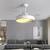 preiswerte Deckenventilator-Leuchten-Deckenventilator mit Lichtkreis-Design-App&amp;amp; Fernbedienung 108 cm dimmbar 6 Windgeschwindigkeiten moderner Deckenventilator für Schlafzimmer, Wohnzimmer, kleines Zimmer 220–240 V