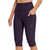 baratos Leggings e collants para ioga-Mulheres Calças de ioga Bolsos laterais Butt Lift Compressão abdominal Cintura Alta Pilates Treino de Ginástica Corrida Legging Capri Calças Côr Sólida Preto Branco Azul Marinho Escuro Esportes